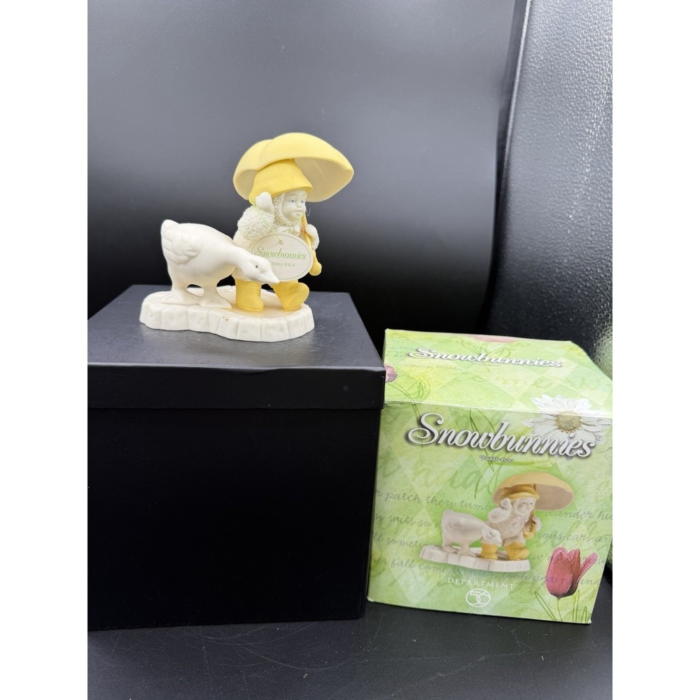 🐰☔ Snowbunnies "Puddle Pals" Figurine Spring Easter Collectible 🌷✨Please Read!